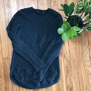 Gray knit sweater